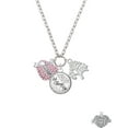 thumbnail image 2 of Delight Jewelry Silvertone Sister Banner on Pink Crystal Heart Let Things Go Fall Zoey Charm Necklace, 28", 2 of 4