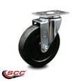 thumbnail image 2 of 5 Inch Soft Rubber Wheel Swivel Top Plate Caster Service Caster Brand, 2 of 2