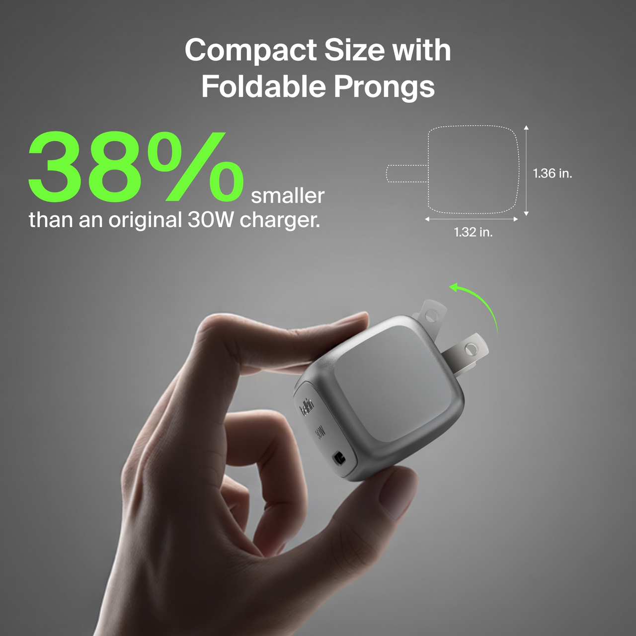 Belkin BoostCharge 30W USB-C Wall Charger, Silver photo 4