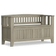 thumbnail image 5 of Acadian Solid Wood 48 inch Wide Storage Bench and 36 inch Wide Storage Cabinet in Distressed Grey, 5 of 11