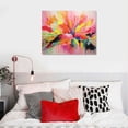 thumbnail image 4 of Nawypu  Pink Northern Lights Canvas Wall Art Girl Room Abstract Aurora Colorful Borealis Pink Artwork for Modern Living Room Bedroom Sofa Lobby Wall Decor 20x16 inch Framed, 4 of 4