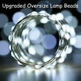 thumbnail image 2 of Solar String Lights [2 Pack] Each 32ft 100 LED Solar Fairy Lights Outdoor Waterproof Outdoor String Lights Decoration Garden Patio Tree Wedding Party Outdoor Gazebo Solar Twinkle Lights(White), 2 of 8