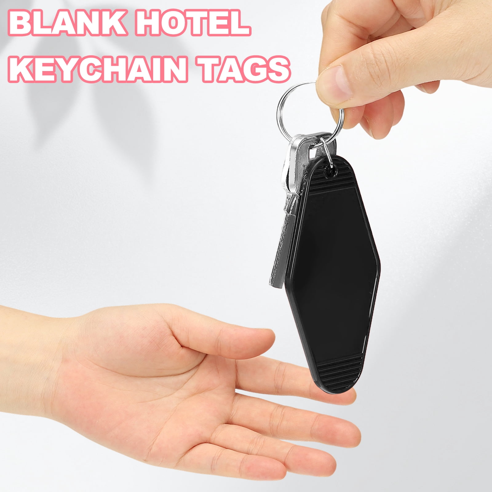 Uxcell 55 Pcs Blank Hotel Keychain Tags - Light Green Vintage Motel Key Tag Plastic Rhombus Keychain with Key Ring,[for Vinyl DIY Crafts Car Ornament Sublimation Luggage Label]
