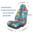 thumbnail image 2 of Picia Japanese Koi Print Waterproof Sweating Car Seat Cover for Post Gym Workout, Running, Beach and Hiking, Universal Fit Anti-Slip Bucket Seat Protector, 2 of 5