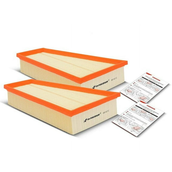 Air Filter Set 2 - Compatible with 2014 - 2019 Mercedes-Benz CLA250 2.0L 4-Cylinder 2015 2016 2017 2018