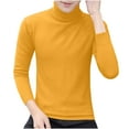thumbnail image 5 of Miluxas Mens Turtleneck Sweaters Long Sleeve Mock Neck Knit Sweaters Ribbed Slim Pullover Sweater Yellow, 5 of 9