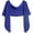 Blue, variant on Women Knit Bolero Crop Top Long Sleeve Bolero Open Front Workout Cropped Shirts Sports Shrug Cardigan Free Size