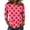 Hot Pink, variant on JULMCOMO Shirts for Women Polka Dot 3/4 Sleeve Crew Neck Casual Loose Fit T Shirts Retro Dot Trendy Comfy Tunic Tops Hot Pink L