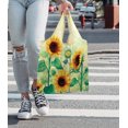 thumbnail image 7 of WIRESTER Grocery Bag Heavy Duty Reusable Foldable Groceries Tote Bag Portable And Folding Shopping Bag - Sunflowers Flowers, 7 of 7