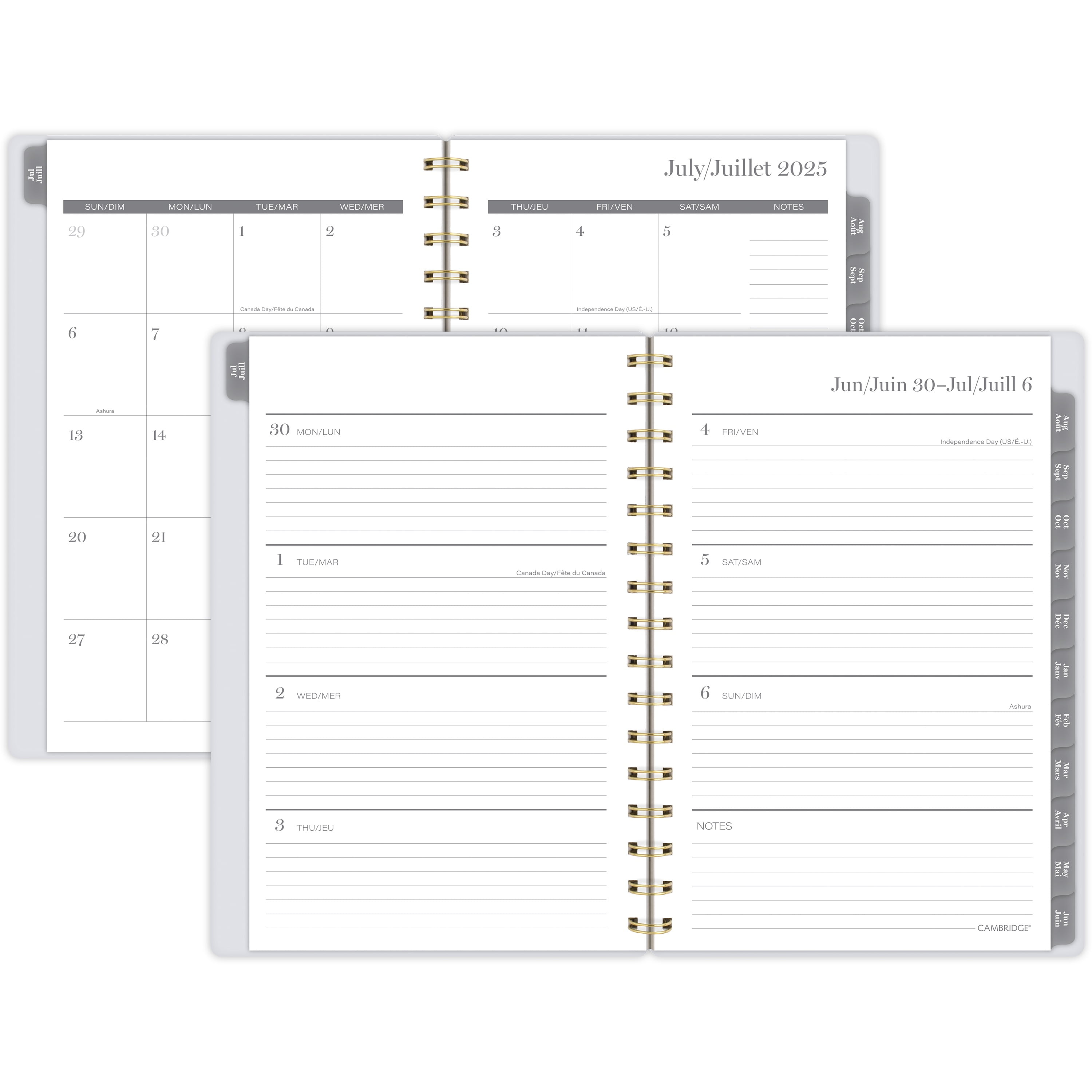 2025-2026 Cambridge® Colourful Floral Small Weekly Academic Year Planner