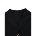 thumbnail image 6 of DYMADE Women Lapel Button Blouse Summer Office Elegant Short Sleeve Shirt, 6 of 6