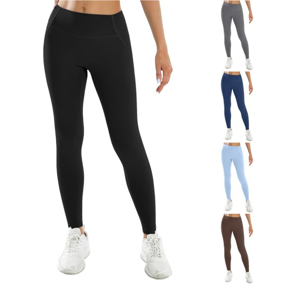 CAIVO Women Flare Leggings For Yoga Pants High Waisted Bootcut Casual Stretch Solid Color Athletic Gym Pilates Running Fitness Trousers , Black