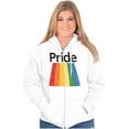thumbnail image 4 of Gay Rainbow Pride Flag LGBTQ Rights Unisex Fleece Graphic Zip Up Hoodie Brisco Brands 2X, 4 of 5