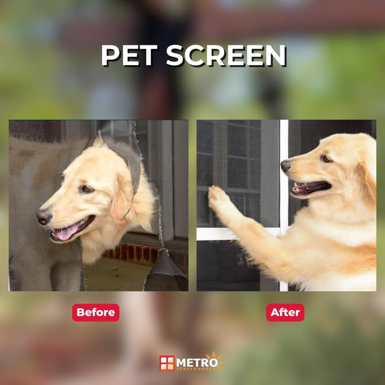 DOCA 36 X 25 Ft Pet Screen Mesh – Heavy-Duty Fiberglass Roll For Windows, Patios & Doors – Scratch & Tear Resistant For Dogs, Cats, Raccoons – Charcoal