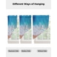 thumbnail image 4 of Blue Coastal Swag Valances for Windows, Summer Beach Seaside Ocean Nautical Rod Pocket Sheer Valances for Small Windows, Swag Toppers Light Filtering for Kitchen Living Room 2 Panels 36''x36'', 4 of 6