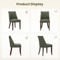 thumbnail image 4 of EOP Upholstered Dining Chairs Set of 6, Mid Century Modern Fabric Side Chairs with Solid Wood Legs, Comfortable Kitchen & Dining Room Chairs for Home, Restaurant Use, Green, 4 of 6