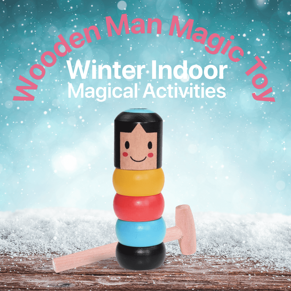 Buy Unbreakable Wooden Man Magic Toy Immortal Daruma Puppet Stage Magic Props Online at Lowest