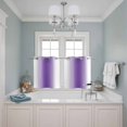 thumbnail image 3 of Purple White Ombre Kitchen Curtains Small Short 39 Inch Length, Modern Abstract Art Farmhouse Gradient Grommet Bedroom Living Room Curtains, Light Filtering Cafe Curtain Drapes 2 Panels Set 55''x39'', 3 of 9