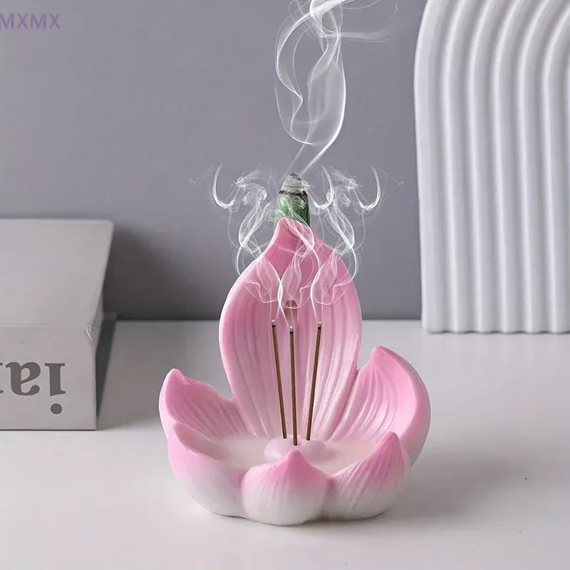 Incense Burner Stick Holder Buddhism Lotus Line Incense Plate Sandalwood Coil Base Temples Yoga Studios Home Decoration