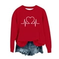 thumbnail image 4 of Toddler Girls Sweatshirt,Girls Soft Cozy Valentine'S Day Printed Sweatshirt Big Kids Crewneck Long Sleeve Fall Winter Casual Everyday Wear 1-15 Years Red 8 Years, 4 of 9