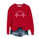 thumbnail image 3 of Sudadera sin capucha para niñas, cuello redondo, sudadera extragrande, estampado de San Valentín, manga larga, para niñas de 1 a 15 años, 3 of 8