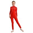 thumbnail image 4 of Yeahdor Girls Gymnastics Ballet Dance Leotard Teens Figure Ice Skating Bodysuit Unitard Youth Shiny Rhinestone Jumpsuit Red-A 6, 4 of 7