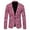 Pink, variant on toraway Men Suits Slim Fit Black and Gold Casual Men's 3D Sequin Suit Printed Pocket Lapel Button up Suit Suit Style Four S