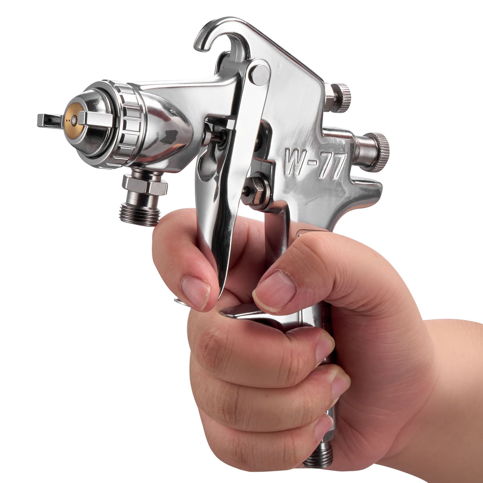 Spray Paint Pressure Pot 0.5 Gal with 1.8mm & 3.0mm Spray Guns, 2 x 9.8FT Hoses, 45 PSI Max, for Furniture Car Fence Painting