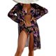 thumbnail image 2 of Traje de baño de 2 piezas para mujer, trajes de baño para mujer, conjuntos de bikini florales para mujer con top de malla con tiras laterales y tanga, tops de 3 piezas para mujer., 2 of 9