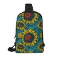 thumbnail image 2 of Rocae Sunflowers for Lightweight Chest Bag Dual Pocket, Waterproof Crossbody Sling Bag for Men and Women, 2 of 8
