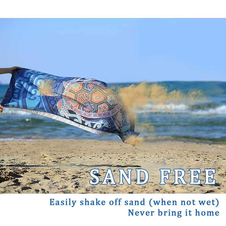 Oversized Microfiber Pool Sandproof Beach Towel - 72x36Quick