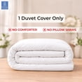 thumbnail image 2 of Kotton Culture 1 Pc Duvet Cover Queen Size/Full Size-100% Egyptian Cotton 600 TC Ultra Soft Premium Durable Comforter Cover Zipper Closure & Corner Ties- (White, 90" X 90"), 2 of 8