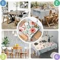 thumbnail image 4 of Pioneer Flower Floral Print Pattern Square Tablecloth,Waterproof Square Table Cover,Wipeable Spillproof Washable Table Cover for Home Kitchen Party Decor 60"x60"(152x152cm), 4 of 6