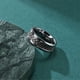 thumbnail image 5 of Qarigey Anillo de acero inoxidable para hombre, joyería informal para fiestas, festivales, ropa, decoración, tamaño 8, compromiso, boda, pareja Ropa, zapatos y accesorios Miscelánea Qarigey AP014575-01, 5 of 6