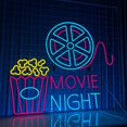 thumbnail image 3 of Handmadetneonsign Movie Theater Neon Sign, Popcorn and Coke LED Light Wall Art Decor, Welcome Theater Wall Decor, 3 of 5