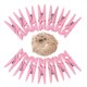 thumbnail image 1 of 100Pcs Wooden Mini Clips Decorative Clothespin Photo Craft Clips with 30M Twine for Hanging Photos Artwork (Pink), 1 of 4