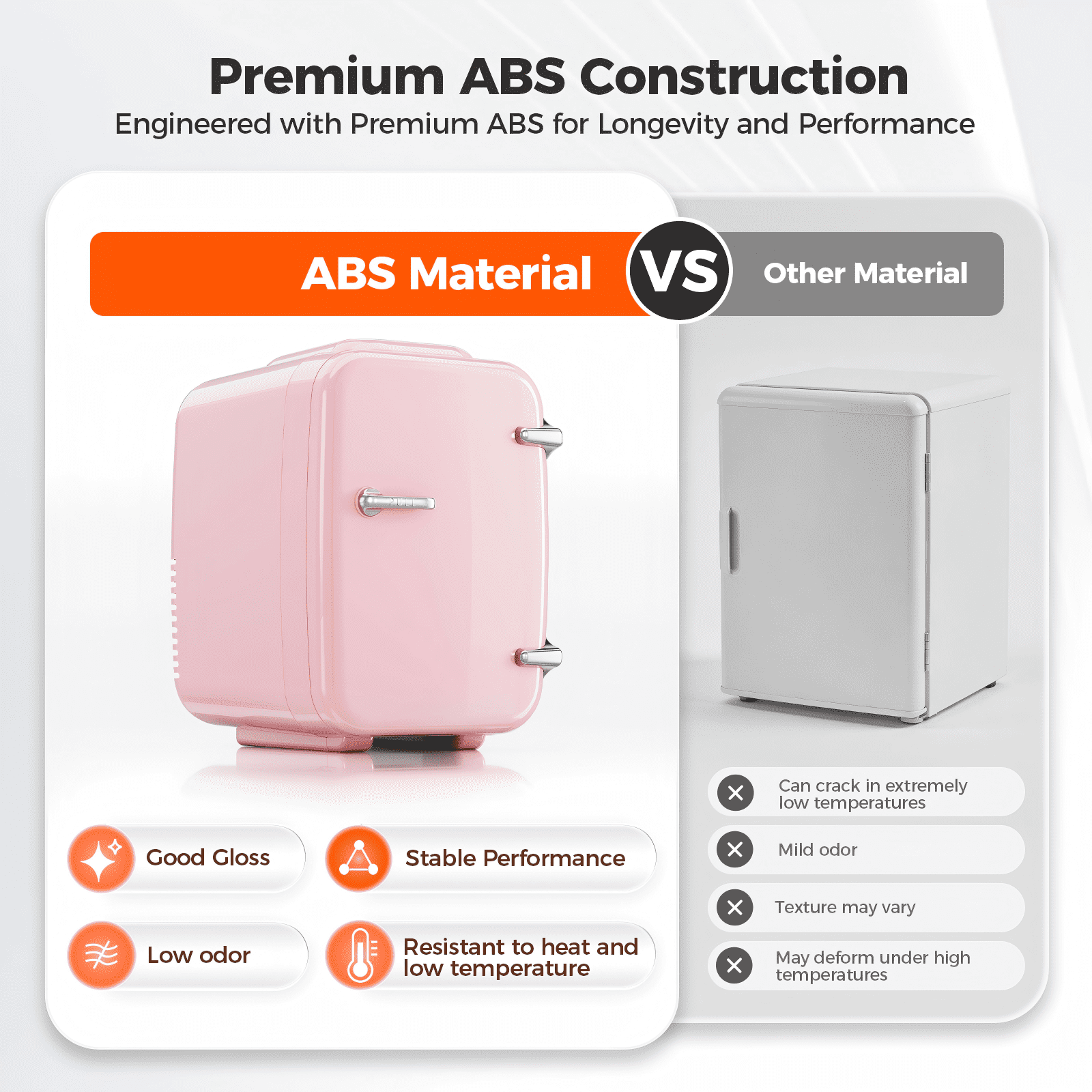 Mini Fridge, 4 Liter/6 Can Mini Makeup Fridge, 110V AC/ 12V DC Portable Thermoelectric Cooler&Warmer for Skincare, Drink, Cosmetic, Medicine, Small fridge for Bedroom, Office, Dorm, Car, Pink