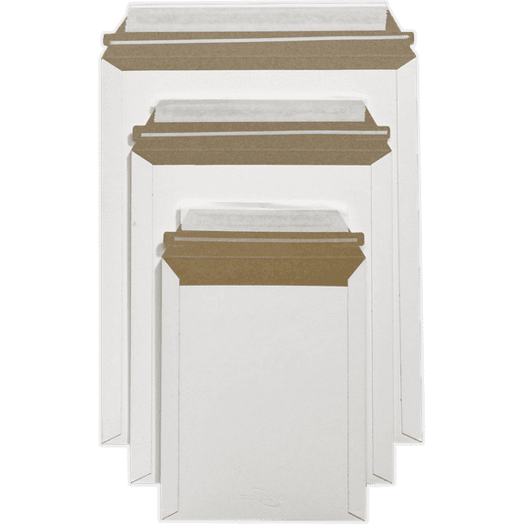 LUXPaper 11 x 13 1/2 Cardboard Mailers, White, 250/Pack