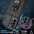 thumbnail image 3 of Galaxy A13 4G Case / A13 4G Lite Case, Samsung Galaxy A13 4G Case with HD Screen Protector, Heavy Duty Shockproof Phone Cover with Magnetic Kickstand Ring for Galaxy A13 4G, Black, 3 of 15