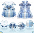 thumbnail image 4 of Dalrosia Plaid Dog Dress for Small Dogs Cats Bowknot Girl Dog Clothes with D-Ring Cute Princess Pet Puppy Dresses Spring Summer Pet Outfits for Chihuahua Yorkies Shih Tzu, 4 of 7