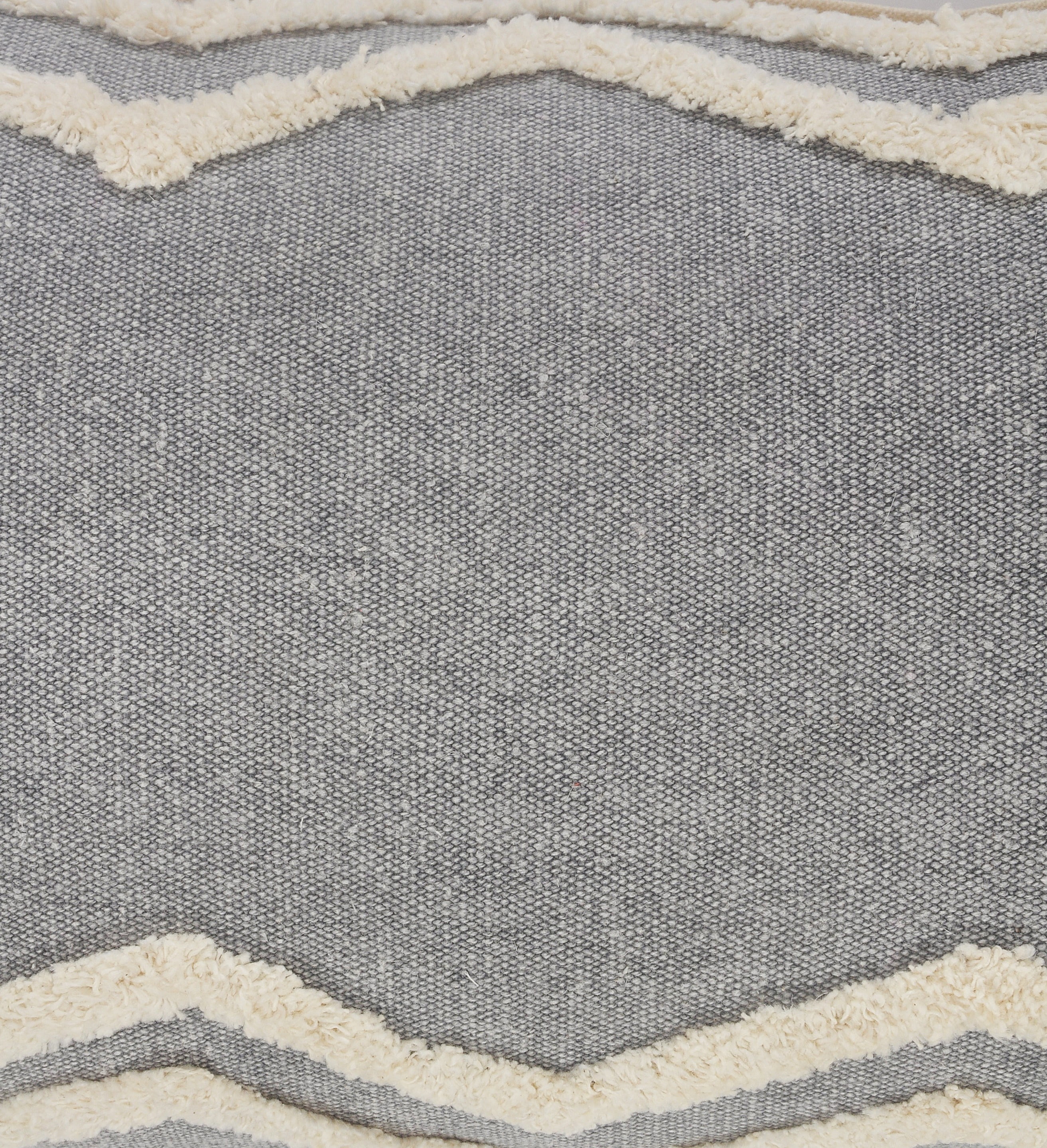 Harlow Hill Sindy 20" x 20" Geometric Cotton Adult Decorative Feather Filled Pillow, Gray/Cream
