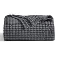 thumbnail image 1 of Manta Bedsure Cooling Waffle de algodón, tamaño Twin XL, color gris oscuro, 1 of 7