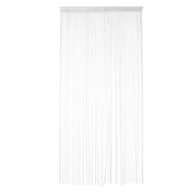 Cortina transparente para panel de pared, detrás de puerta divisoria, ventana o entrada, 1x2 m Blanco