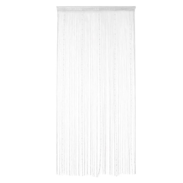 Cortina Decorativa de Cadena de Puerta Dividida de Franja Cortina Divisoria de Ventana, 1x2m Blanco