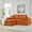 Orange, variant on 80" Skin-Friendly Corduroy Fluffy Modular Sectional Loveseat Sofa, Modern Mid-century Modular Sofa with Flexible Combination, Deep Seat Cloud Sectional Couch with No Assembly for Living Room, Green