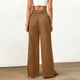 thumbnail image 4 of Pincandy Women's Solid Color Faux Suede Elastic Waist Wide Leg Pants - High Stretch Casual Loose Fit with Pockets, Perfect for Daily Wear & Weekend Getaways, 4 of 7