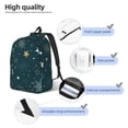 thumbnail image 3 of Vsdgher Christmas Snowflake Print Canvas Backpack Travel Rucksack Unisex Knapsack 15.7/17.7Inch Laptop Backpack for Work,College-Small, 3 of 5