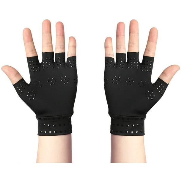 Guantes De Compresión Soporte Sin Dedos Alivio Del Dolor Anti Artritis Cuidado Reumatoide Salud
