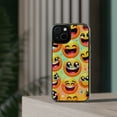 thumbnail image 3 of DistinctInk Hybrid (Acrylic / TPU) Clear Slim Fit Case for Apple iPhone 14 (6.1" Screen) - "Delightful Array: Vibrant Cartoon Smiley Faces", 3 of 8