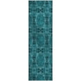 thumbnail image 2 of Addison Rugs Mayfield Washable Transitional Panel Teal Runner Rug, 2'3" x 7'6", 2 of 5